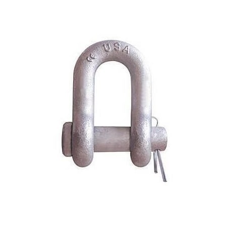 Chain Shackle, Super Strong, 15 Ton, 38 In, 044 In Pin Dia, Round Pin, 114 In Inner Length